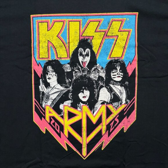 Kiss Army 2025 Badge Heavy Metal Band Poster Tee XL - Picture 2 of 4